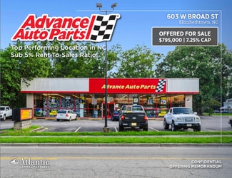 Plus de détails pour 603 W Broad St, Elizabethtown, NC - Commerce de détail à vendre