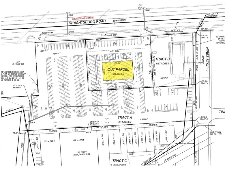 3134 Wrightsboro Rd, Augusta, GA for sale - Plat Map - Image 1 of 2