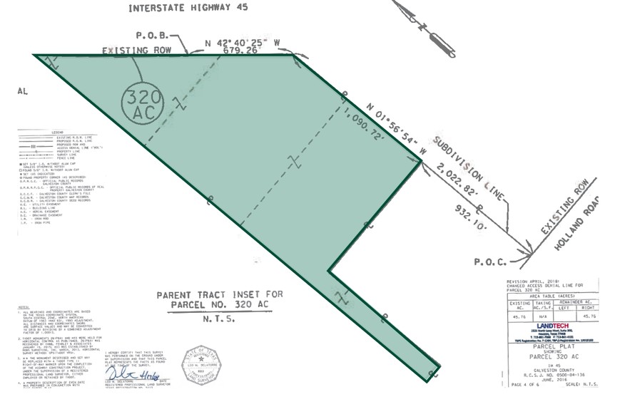 I-45 South, Dickinson, TX à vendre - Plan cadastral - Image 2 de 3