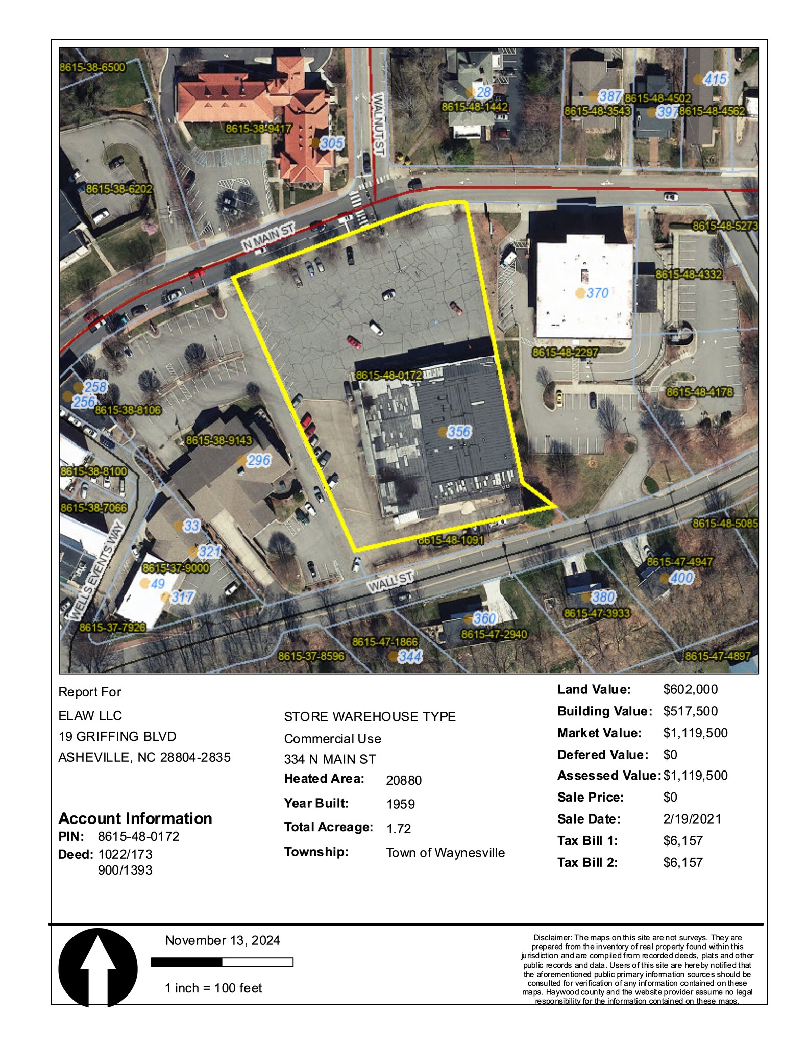 356 N Main St, Waynesville, NC à louer Plan de site- Image 1 de 2