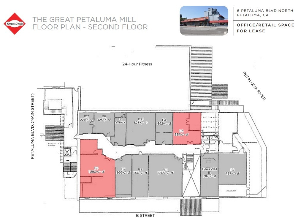 6 Petaluma Blvd N, Petaluma, CA à louer Plan d’étage- Image 1 de 1