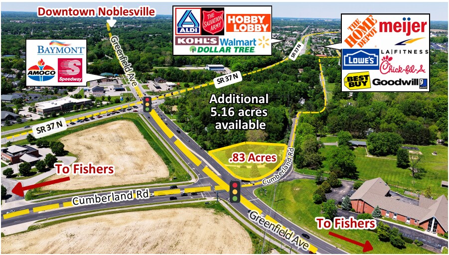 16211 Cumberland Rd, Noblesville, IN à vendre - Aérien - Image 1 de 3
