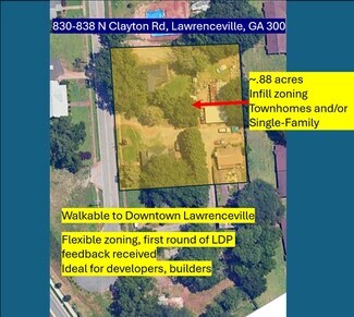 Plus de détails pour 838 N Clayton St, Lawrenceville, GA - Terrain à vendre