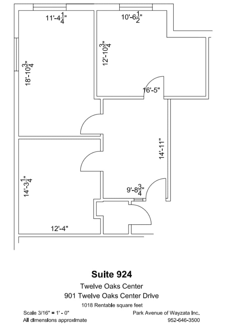 600 Twelve Oaks Center Dr, Wayzata, MN à louer Plan d’étage- Image 1 de 1