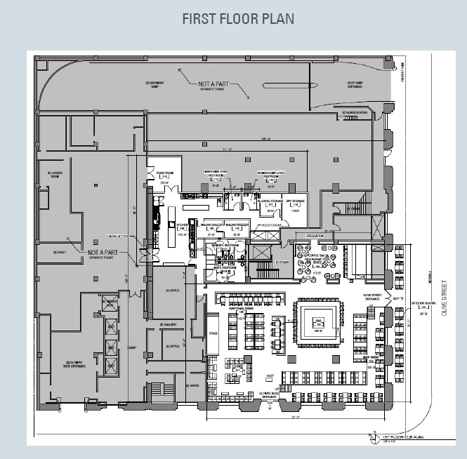 409 W Olympic Blvd, Los Angeles, CA à louer Plan d  tage- Image 1 de 1