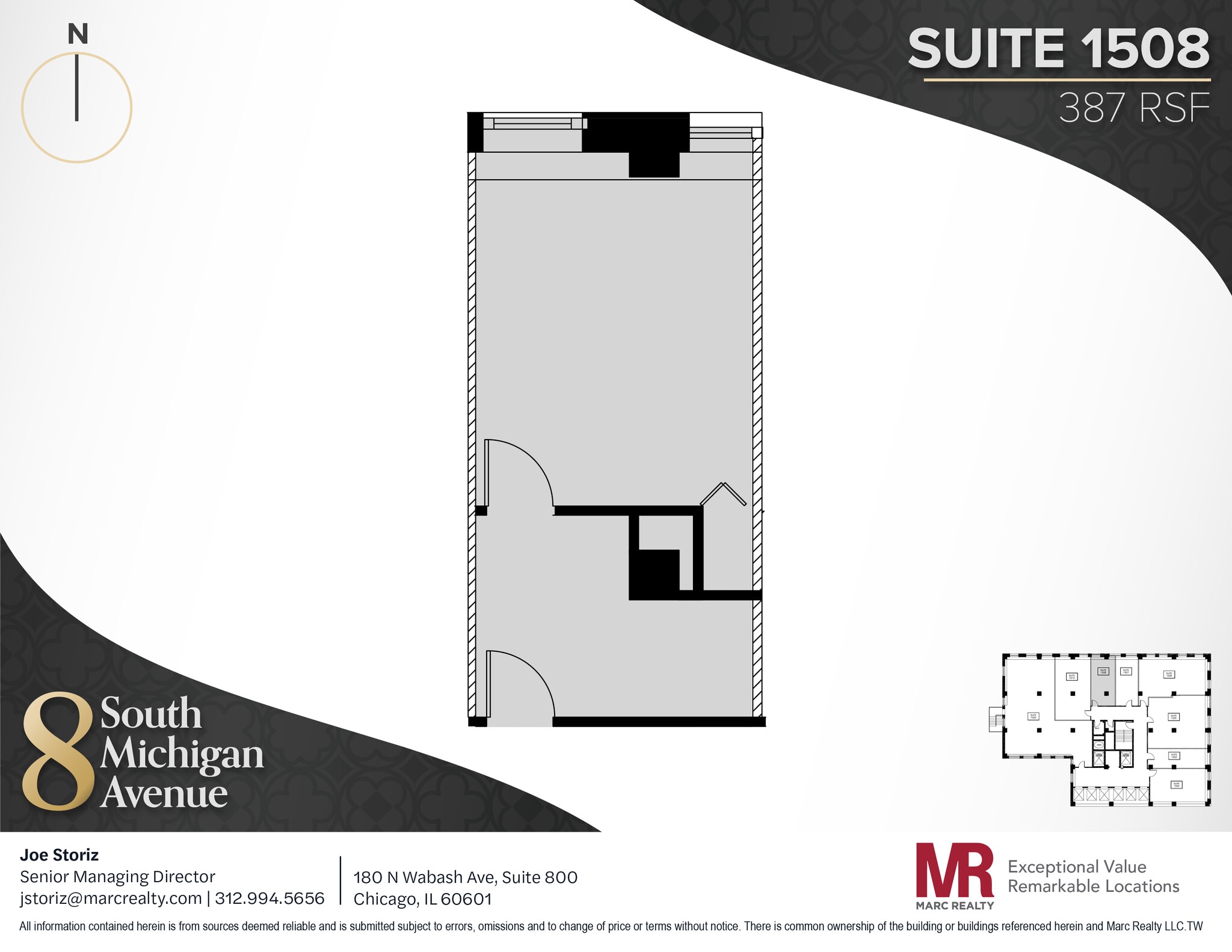 8 S Michigan Ave, Chicago, IL à louer Plan d’étage- Image 1 de 4