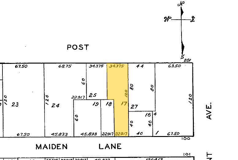 231-235 Post St, San Francisco, CA for lease - Plat Map - Image 2 of 3