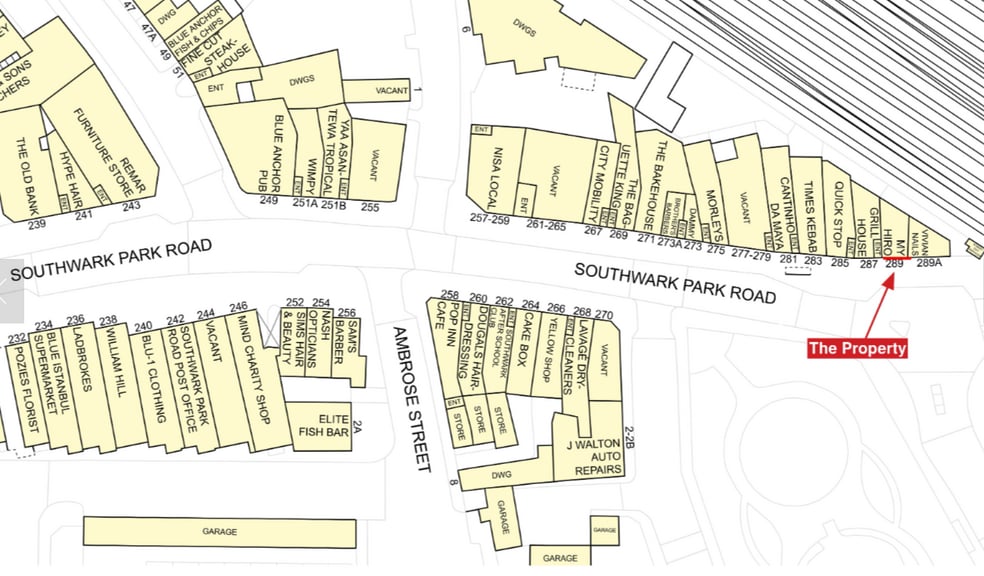 283-291 Southwark Park Rd, London for sale - Map - Image 3 of 3
