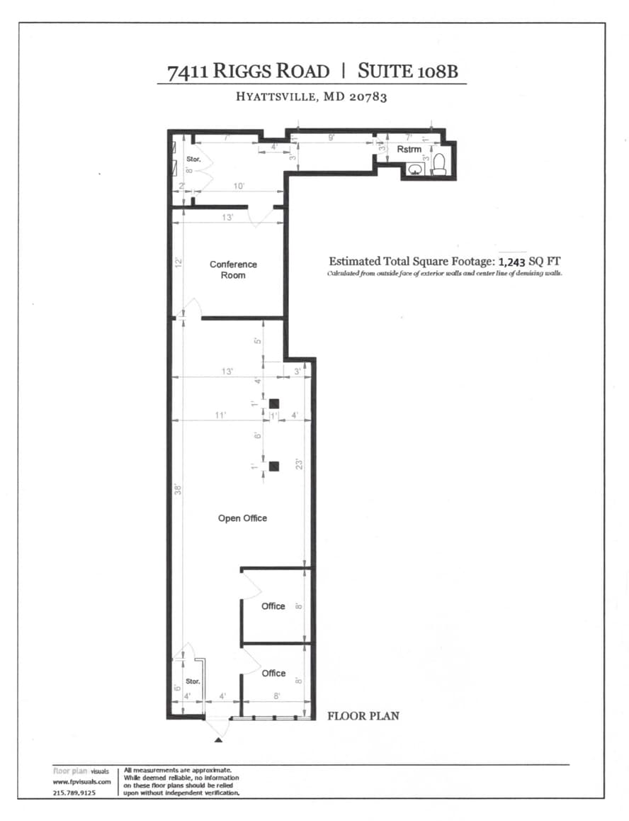 7411 Riggs Rd, Adelphi, MD à louer Plan d’étage- Image 1 de 1