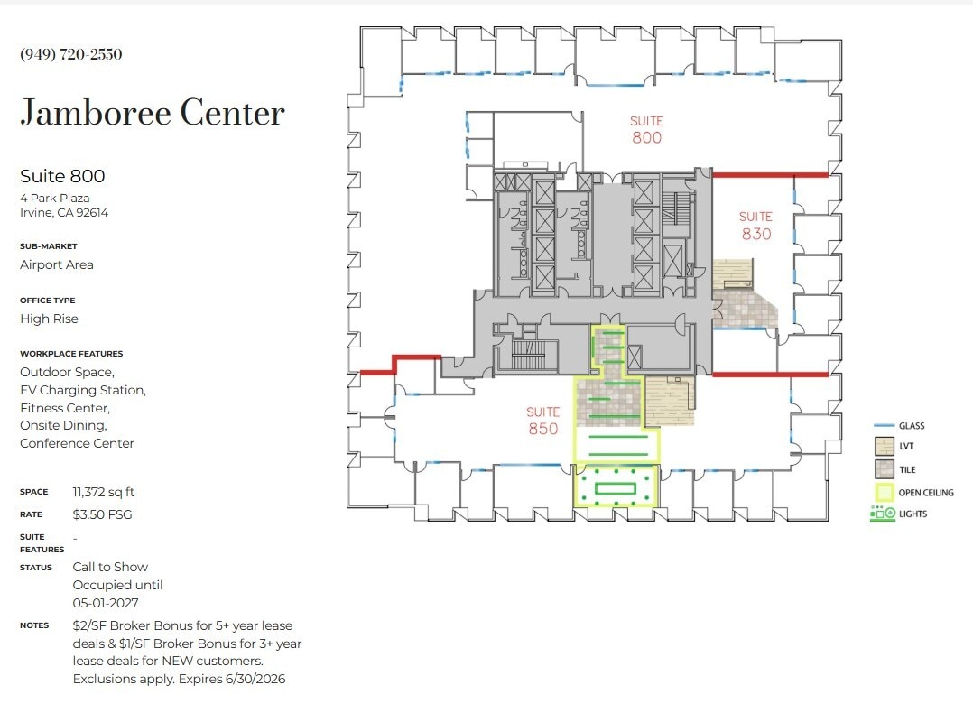 5 Park Plaza, Irvine, CA à louer Plan d’étage- Image 1 de 1
