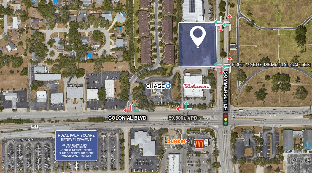 Sommerset Dr, Fort Myers, FL à vendre Aérien- Image 1 de 2