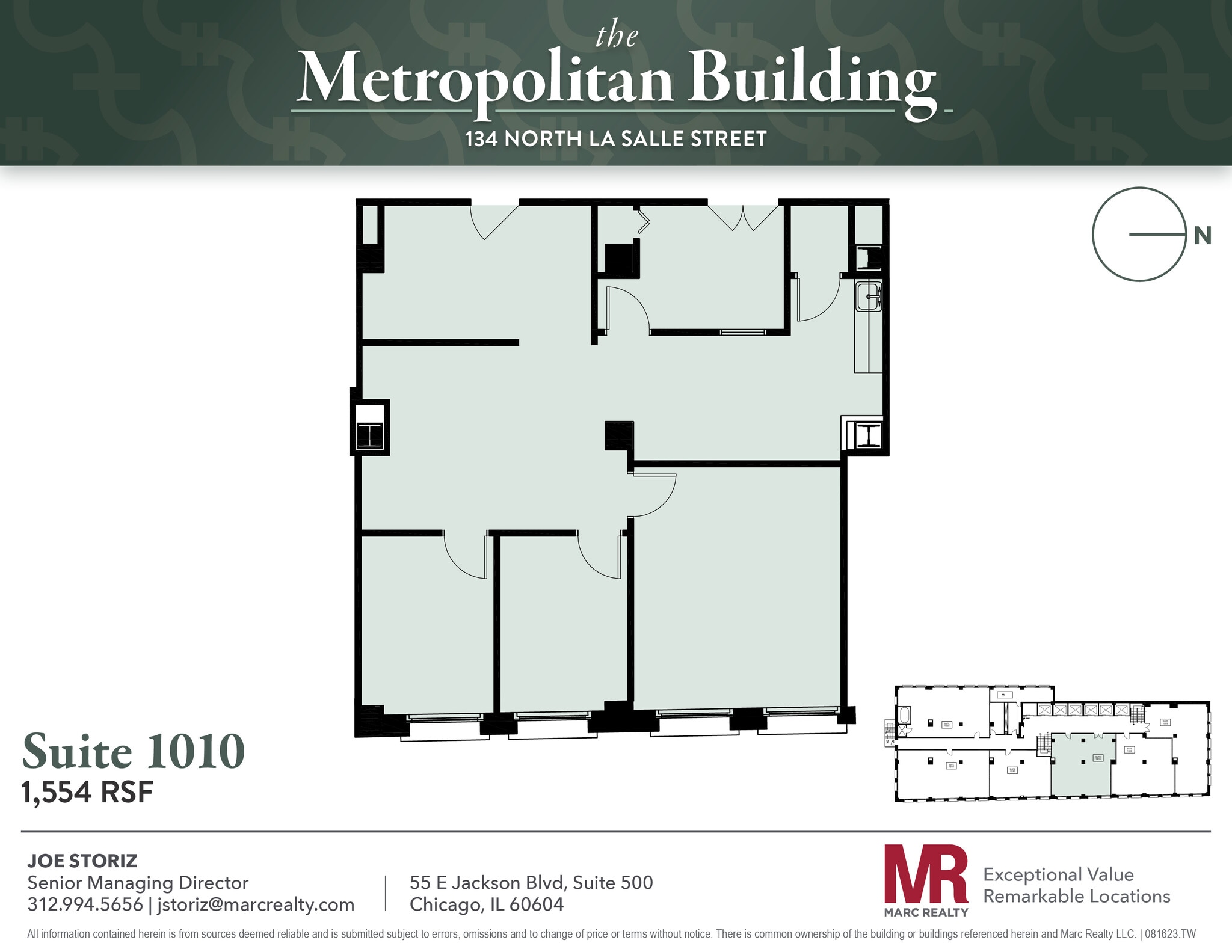 134 N LaSalle St, Chicago, IL for lease Floor Plan- Image 1 of 1