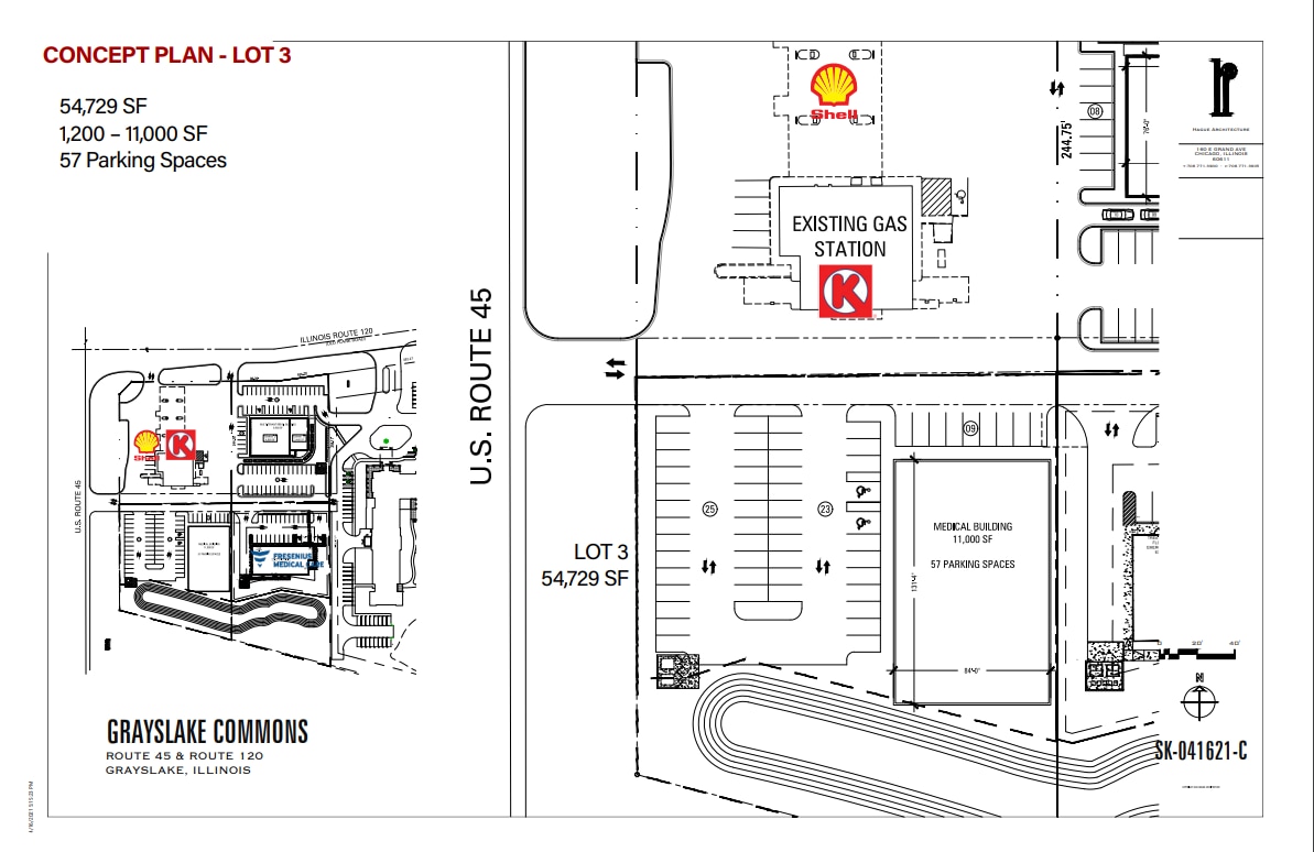Route 120 & 45, Grayslake, IL à vendre Plan de site- Image 1 de 2
