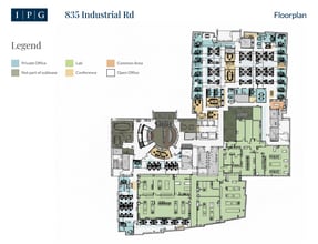 835 Industrial Rd, San Carlos, CA à louer Plan d’étage- Image 1 de 1