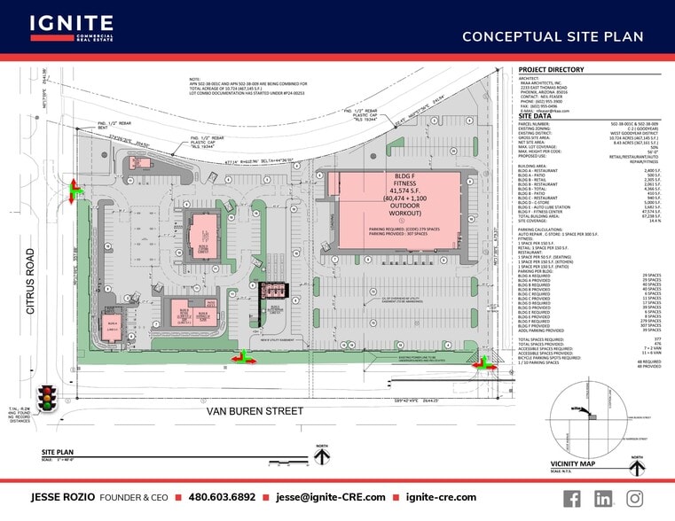 Citrus Rd and Van Buren, Goodyear, AZ for sale - Site Plan - Image 3 of 4
