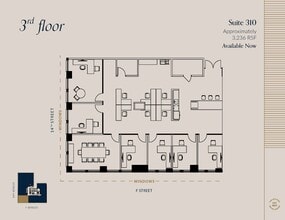 607 14th St NW, Washington, DC à louer Plan d’étage- Image 2 de 2