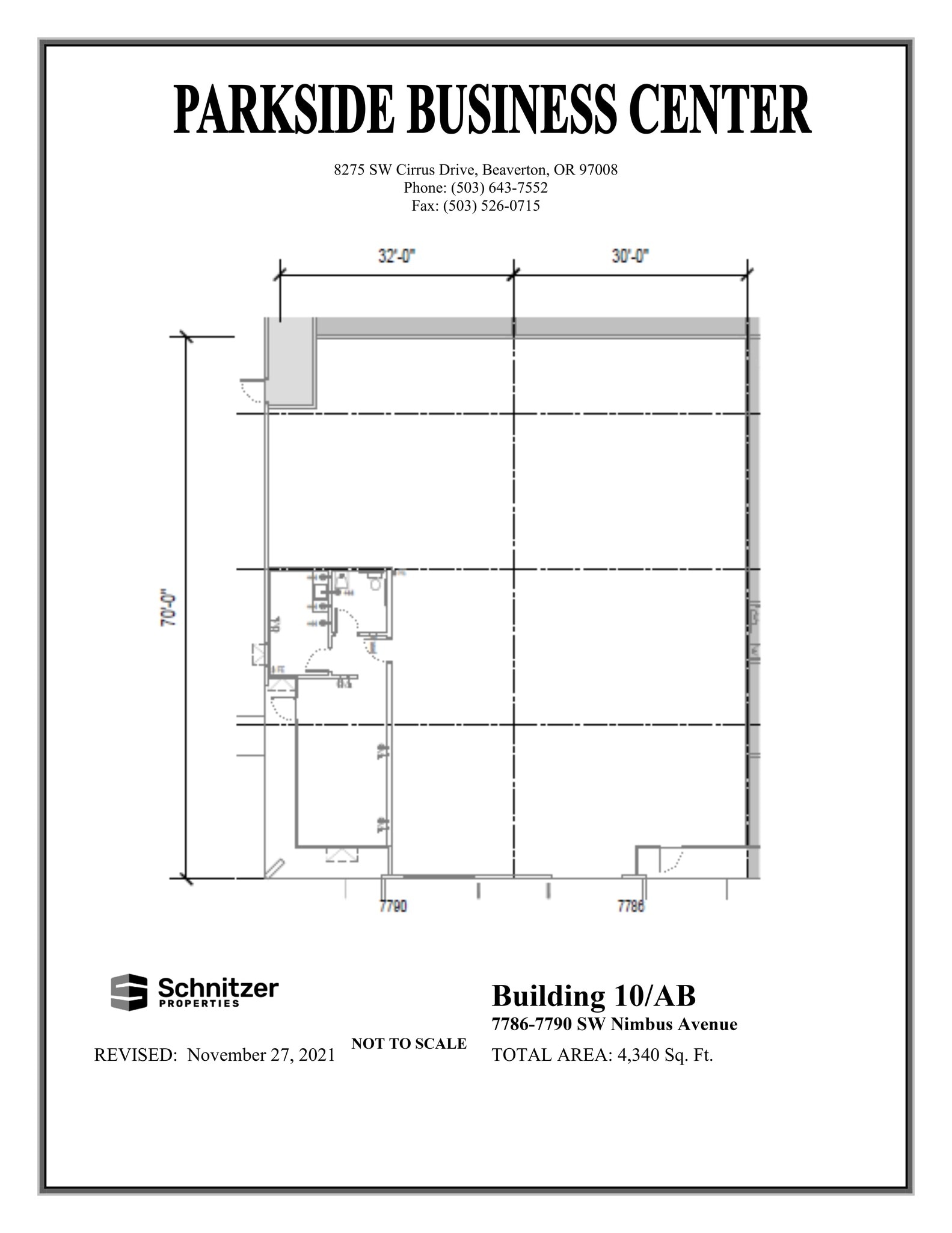 8362-8380 SW Nimbus Ave, Beaverton, OR à louer Plan de site- Image 1 de 1