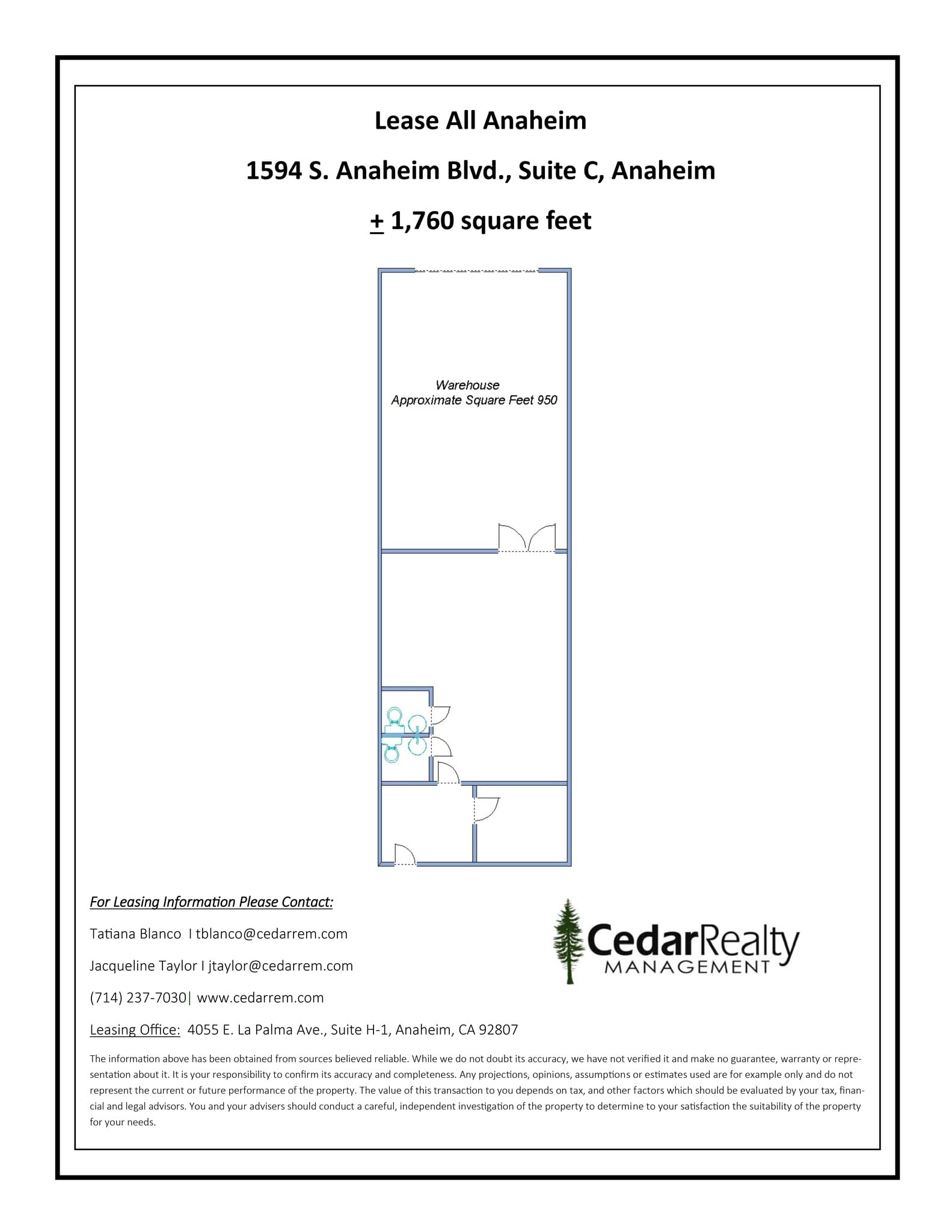 1594 S Anaheim Blvd, Anaheim, CA for lease Site Plan- Image 1 of 1