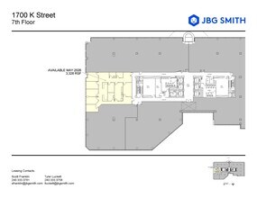 1700 K St NW, Washington, DC à louer Plan d’étage- Image 1 de 1