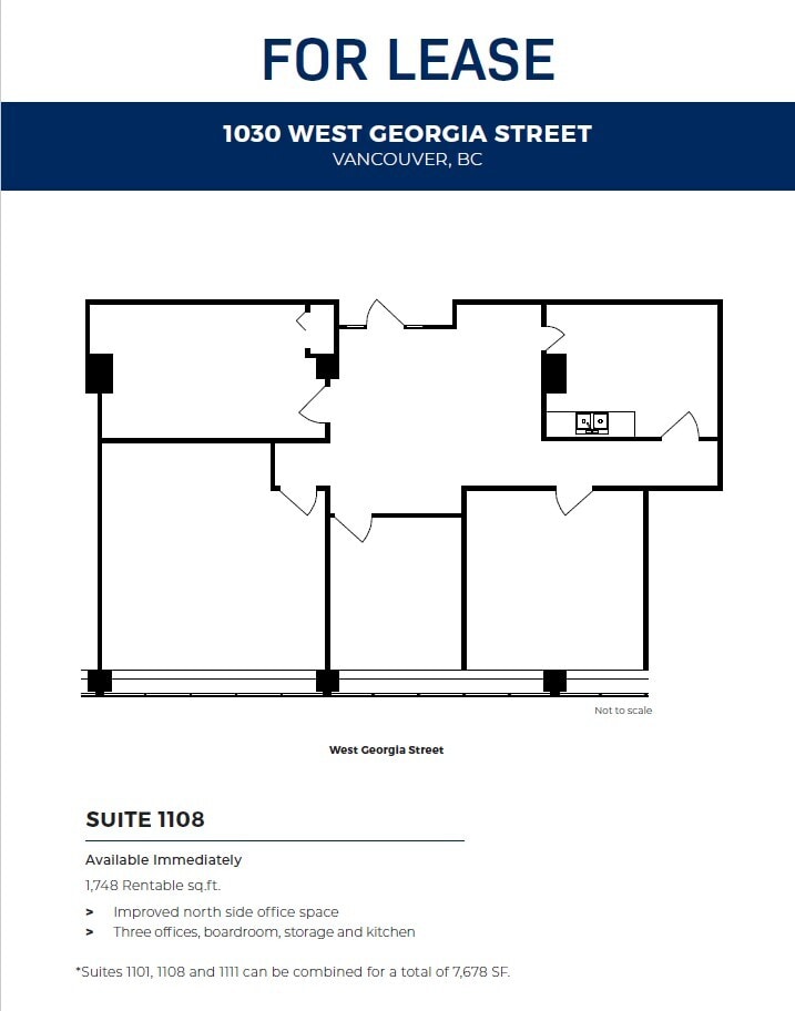 1030 W Georgia St, Vancouver, BC à louer Plan d’étage- Image 1 de 1