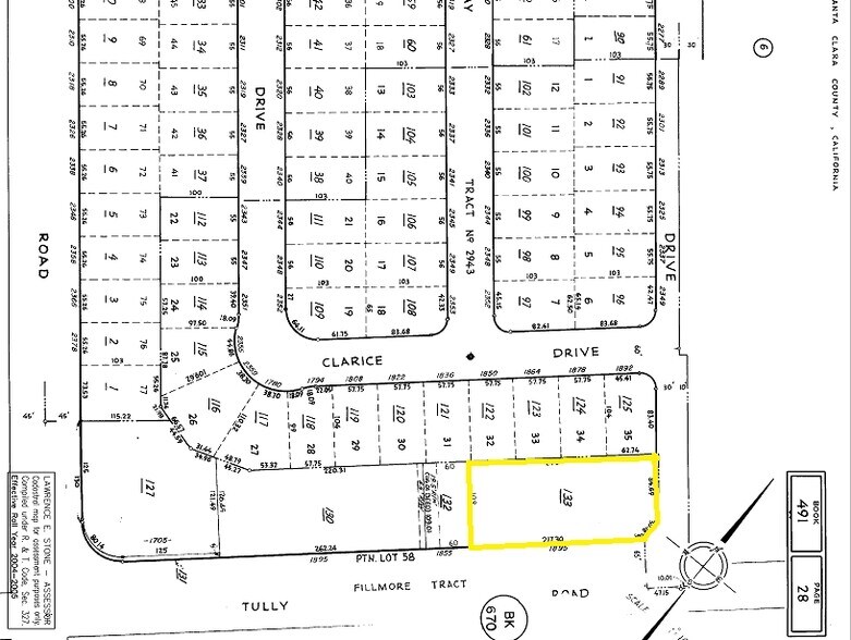 1895 Tully Rd, San Jose, CA à vendre - Plan cadastral - Image 2 de 3