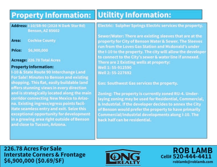 NWC I-10 / Highway 90, Benson, AZ for sale - Building Photo - Image 3 of 8