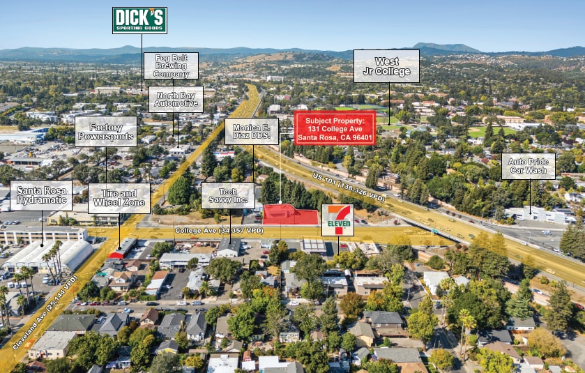 131 College Ave, Santa Rosa, CA for lease - Building Photo - Image 2 of 4