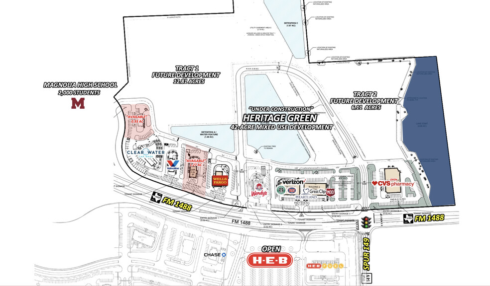 1 Heritage Cir, Magnolia, TX for lease - Site Plan - Image 2 of 6