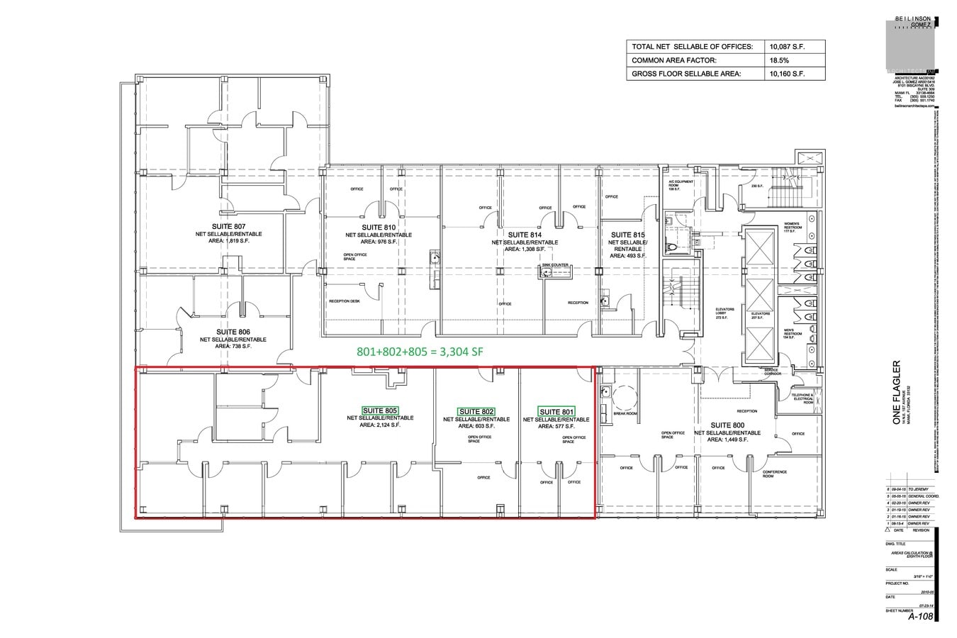 14 NE 1st Ave, Miami, FL 33132 - Unit 801/02/05 -  - Floor Plan - Image 1 of 1