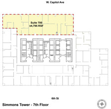 425 W Capitol Ave, Little Rock, AR à louer Plan d  tage- Image 1 de 1