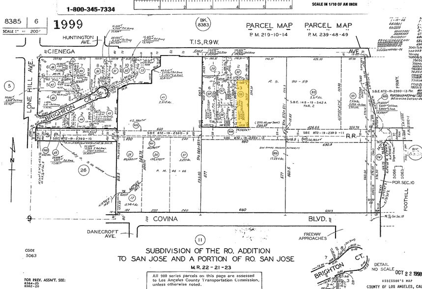 834 W Cienega Ave, San Dimas, CA à louer - Plan cadastral - Image 2 de 7