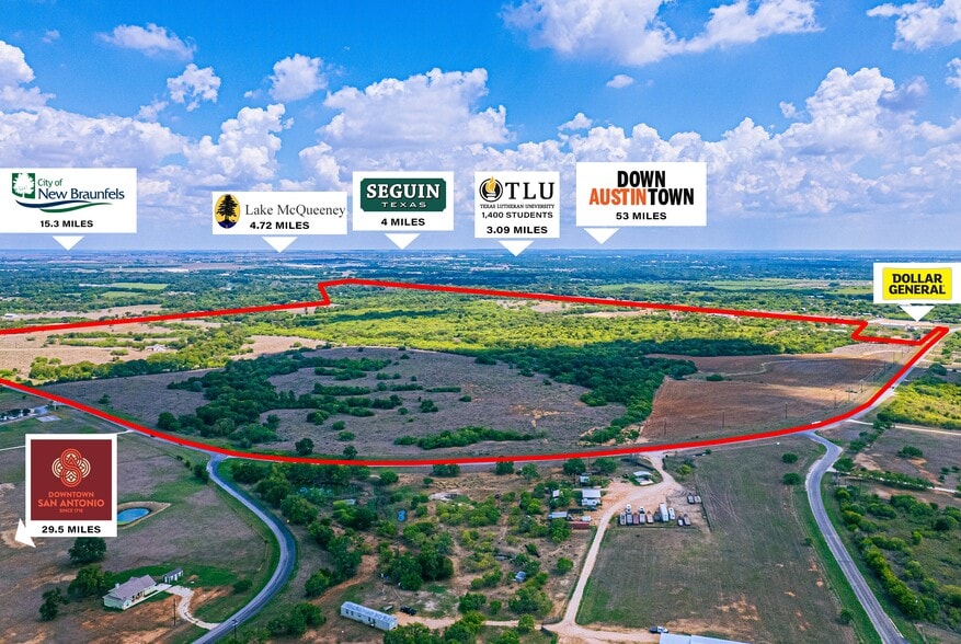 FM 725 & LEISSNER, Seguin, TX for sale - Aerial - Image 2 of 7