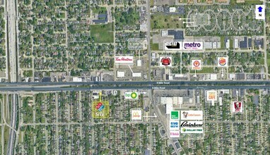 1600-1642 E Eight Mile Rd, Detroit, MI - AERIAL  map view
