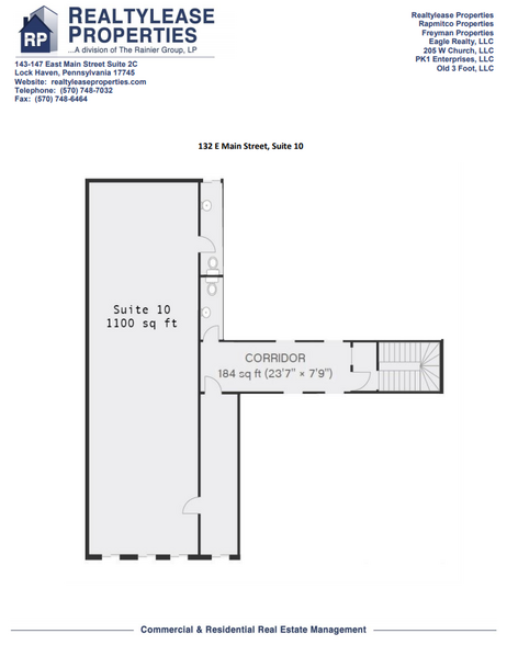 130-134 E Main St, Lock Haven, PA à louer - Plan d  tage - Image 2 de 11