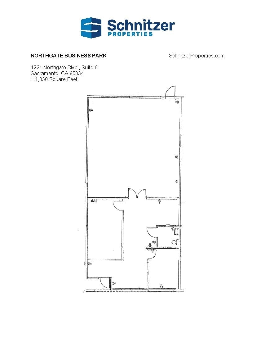 4135 Northgate Blvd, Sacramento, CA à louer Plan d’étage- Image 1 de 1