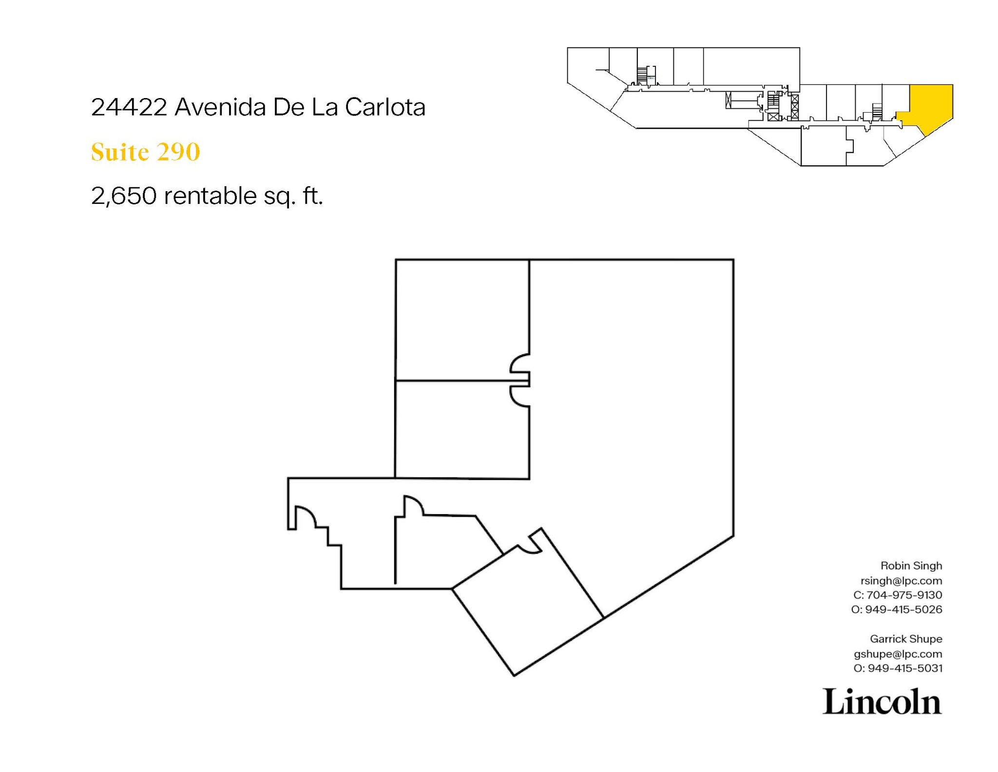 24422 Avenida De La Carlota, Laguna Hills, CA for lease Floor Plan- Image 1 of 1