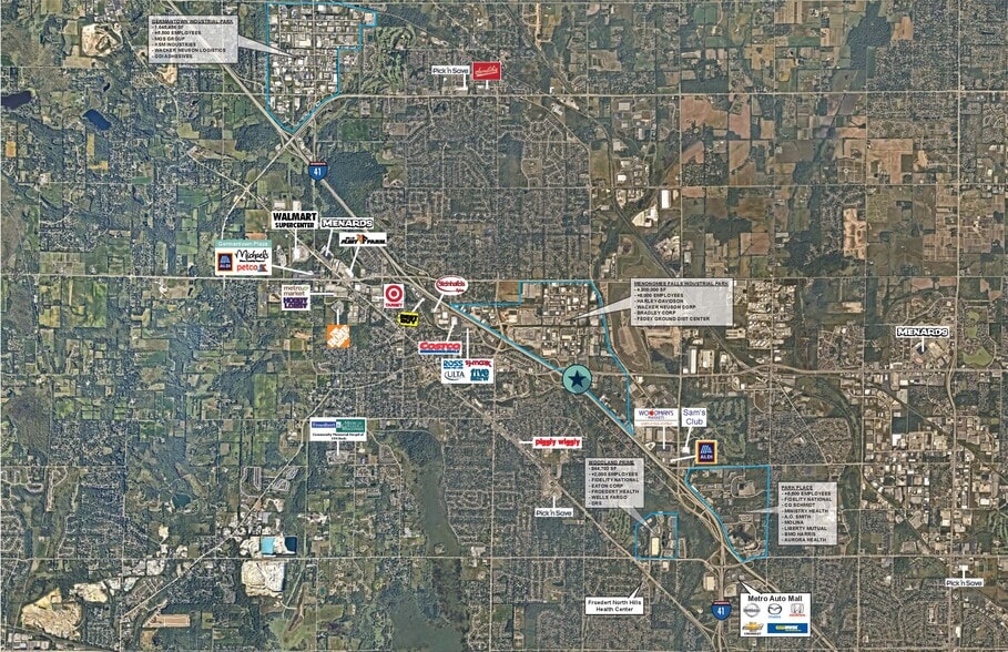 N88 W14167 Main St, Menomonee Falls, WI for sale - Aerial - Image 3 of 8