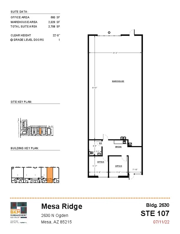 4215 E McDowell Rd, Mesa, AZ à louer Plan d’étage- Image 1 de 1