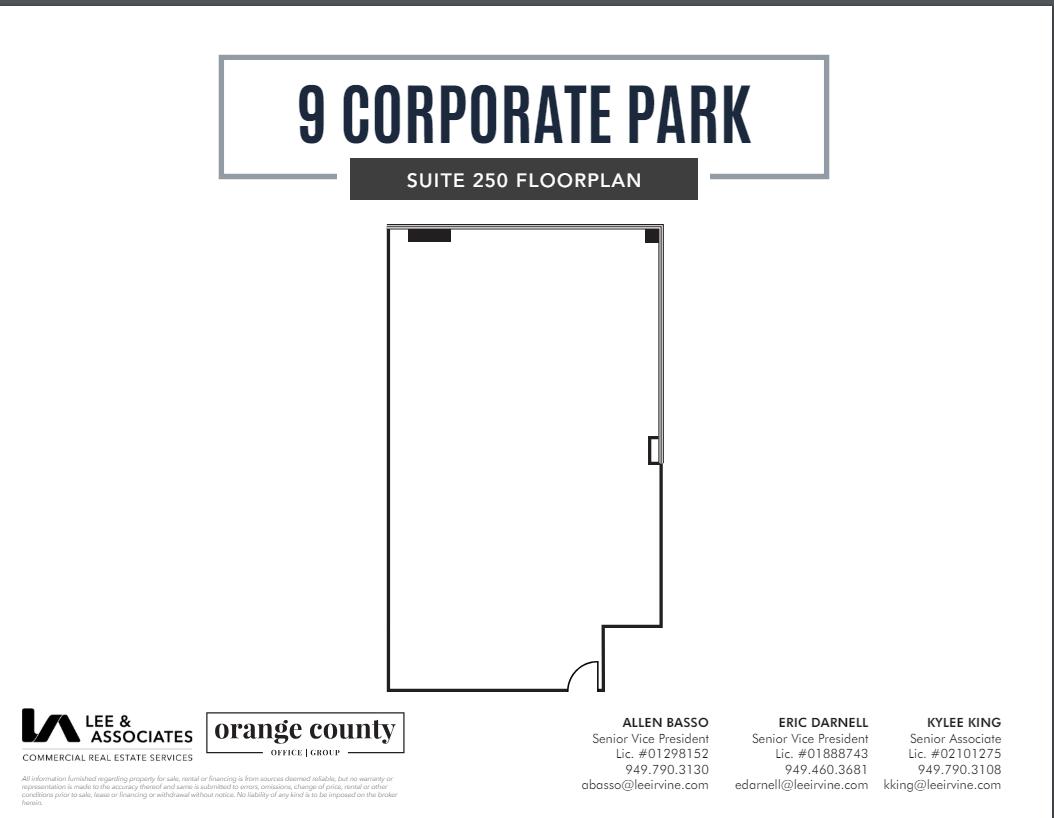 9 Corporate Park, Irvine, CA for lease Floor Plan- Image 1 of 1