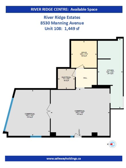 8530 Manning Av, Fort McMurray, AB à louer - Plan d’étage - Image 2 de 3