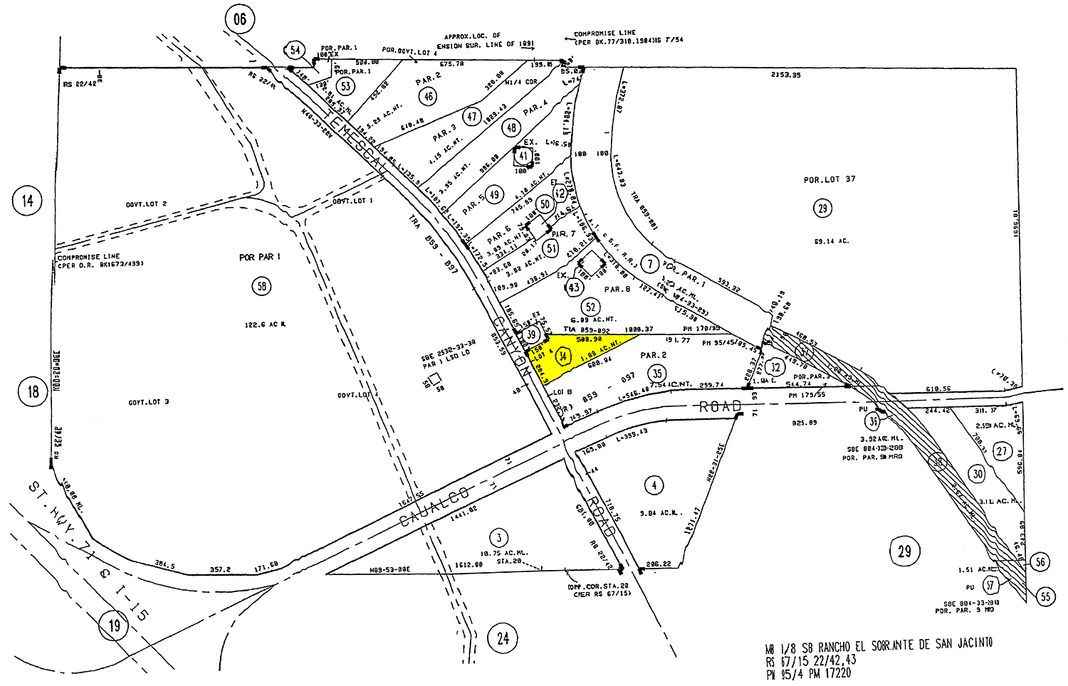 20330 Temescal Canyon Rd, Corona, CA à vendre Plan cadastral- Image 1 de 1