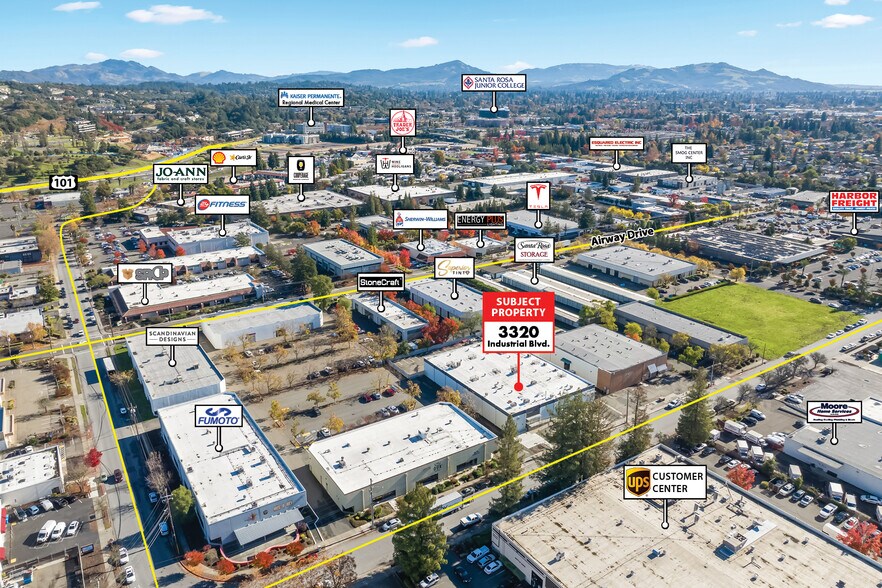 3320 Industrial Dr, Santa Rosa, CA à vendre - Aérien - Image 2 de 12