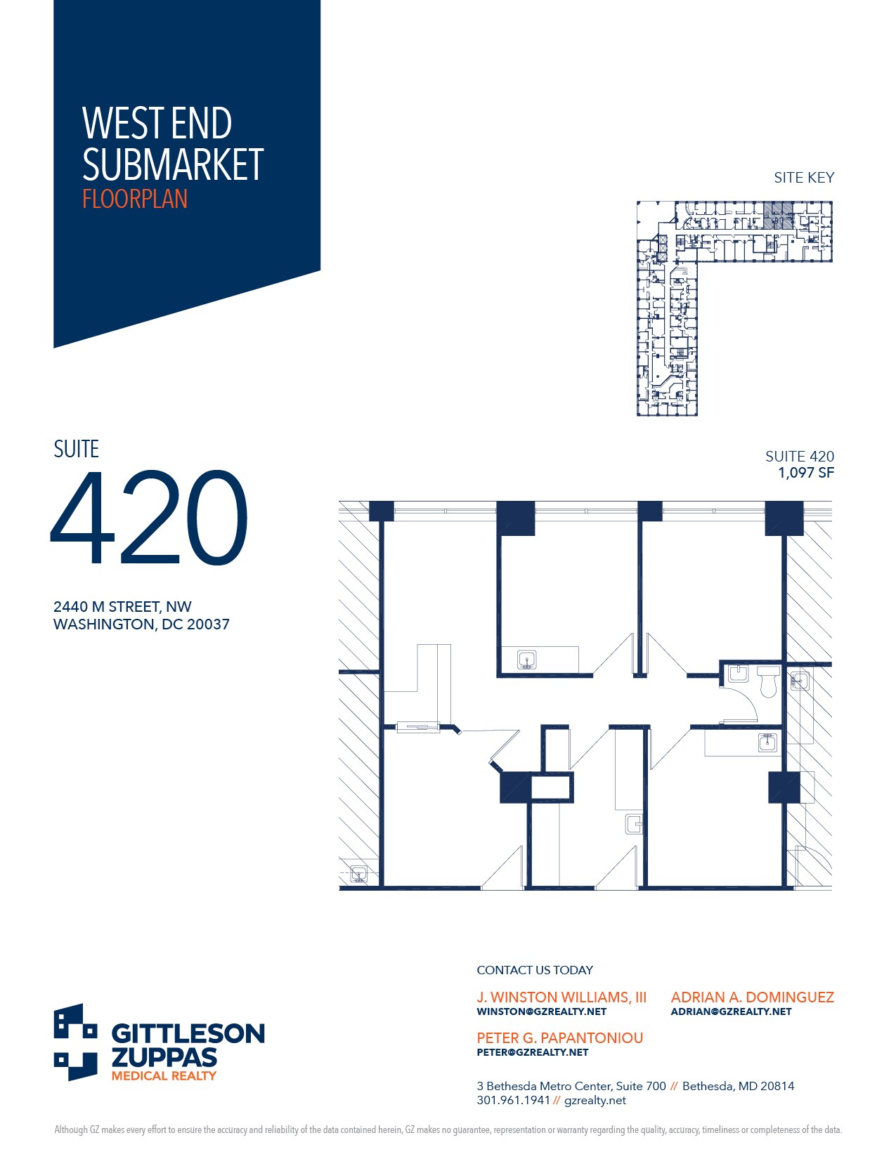 2440 M St NW, Washington, DC à louer Plan d  tage- Image 1 de 1