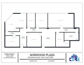 1550 Norwood Dr, Hurst, TX for lease Floor Plan- Image 1 of 1