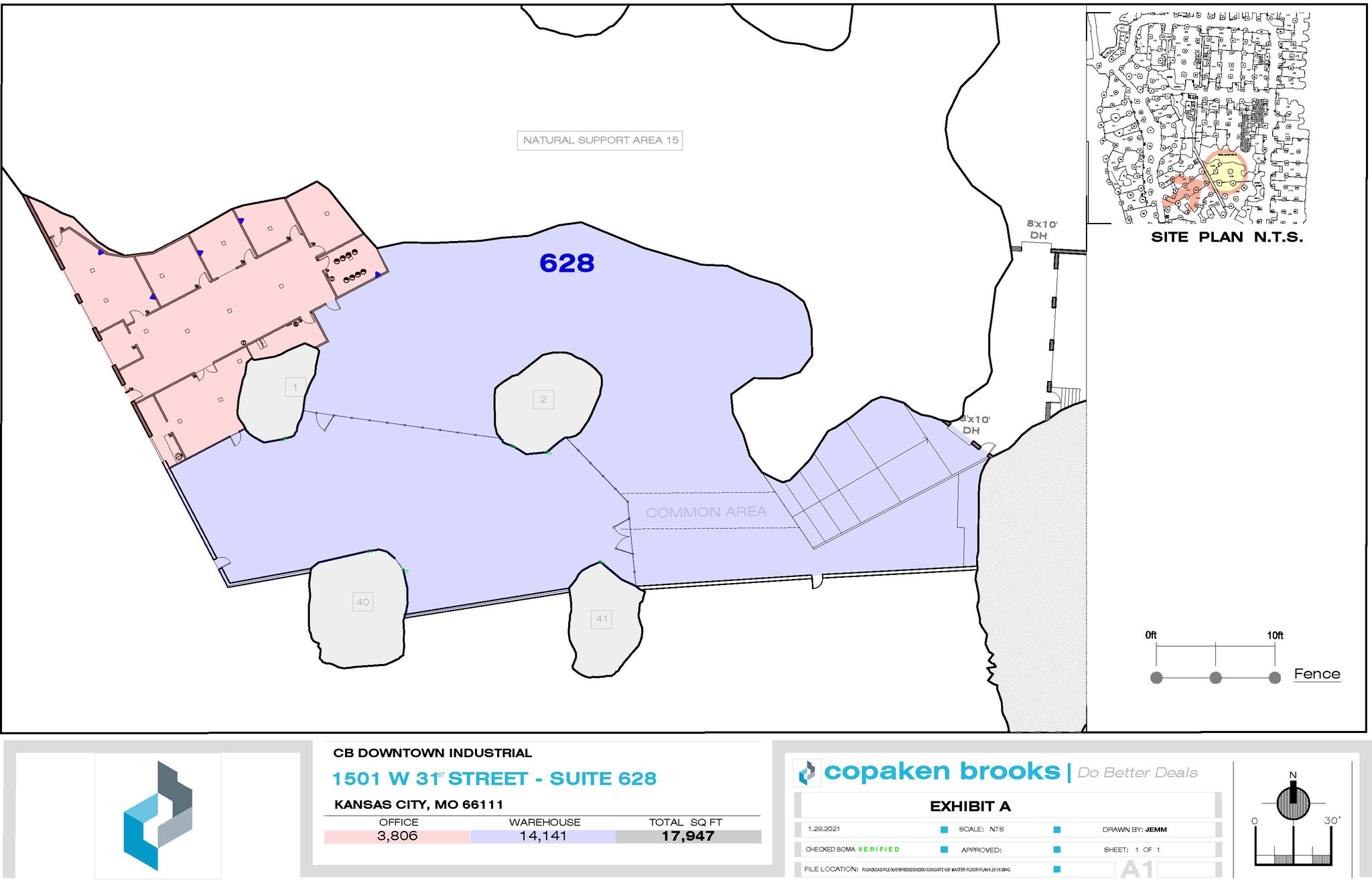 3101-3150 Mercier St, Kansas City, MO à louer Plan d’étage- Image 1 de 9