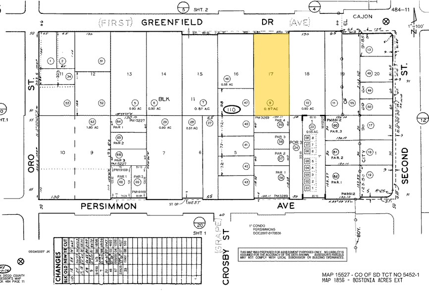 1243 Greenfield Dr, El Cajon, CA for lease - Plat Map - Image 2 of 9