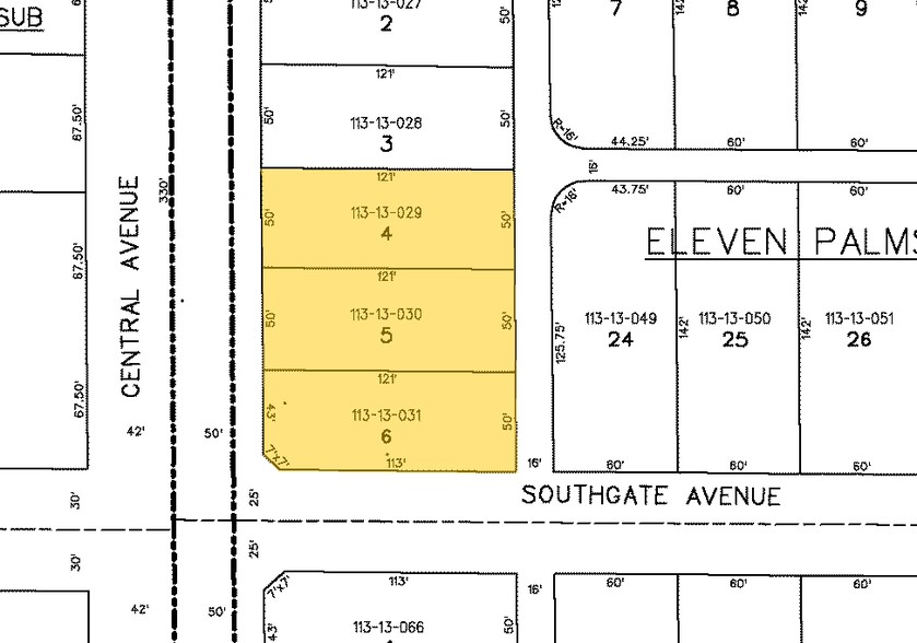 4013-4021 S Central Ave, Phoenix, AZ for sale - Plat Map - Image 2 of 20