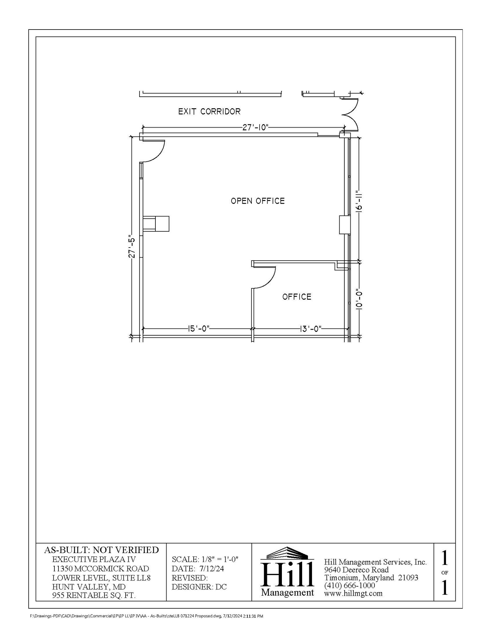 11350 McCormick Rd, Hunt Valley, MD à louer Plan d’étage- Image 1 de 1