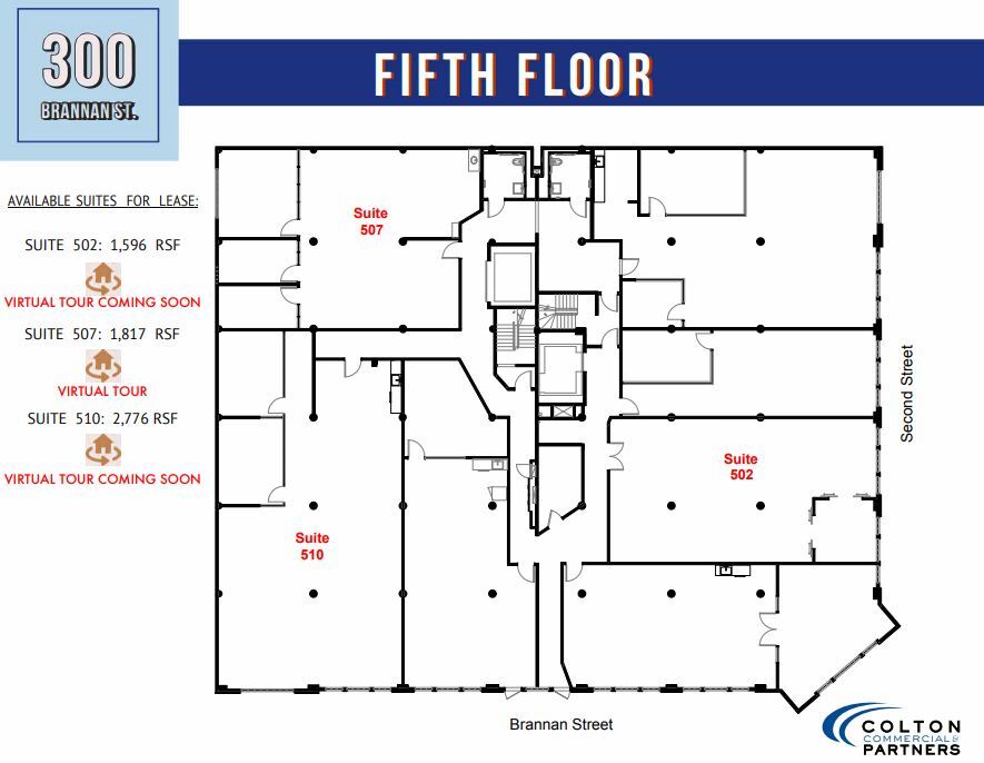 300 Brannan St, San Francisco, CA à louer Plan d  tage- Image 1 de 1