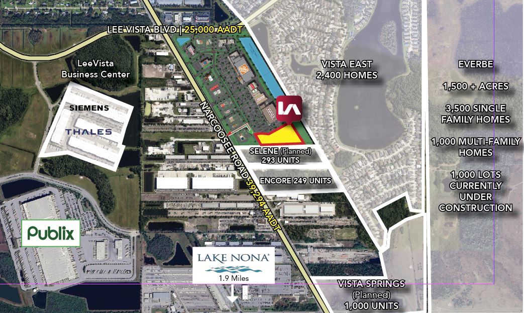 7135 Narcoossee Rd, Orlando, FL for lease Aerial- Image 1 of 5